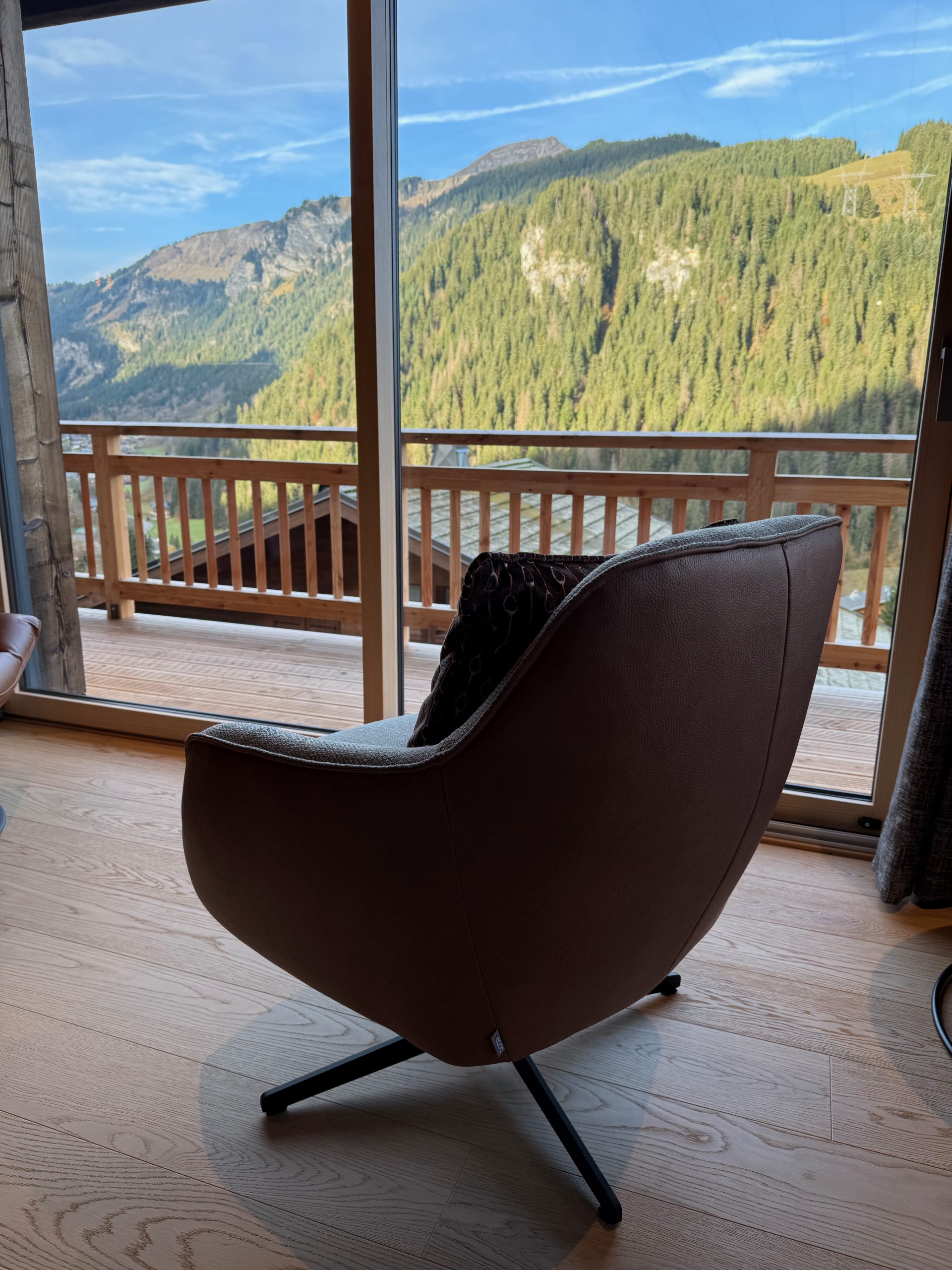 Mountain view from an armchair