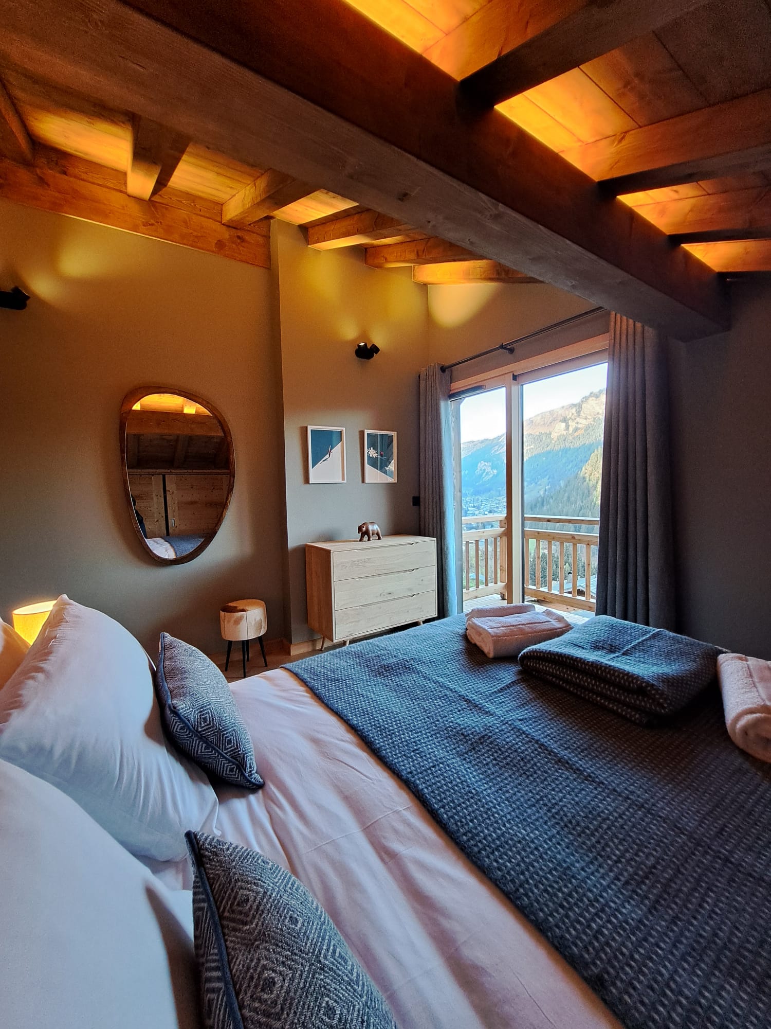 A chalet bedroom