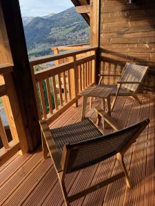 View from a chalet balcony