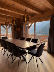 Dining table in a chalet